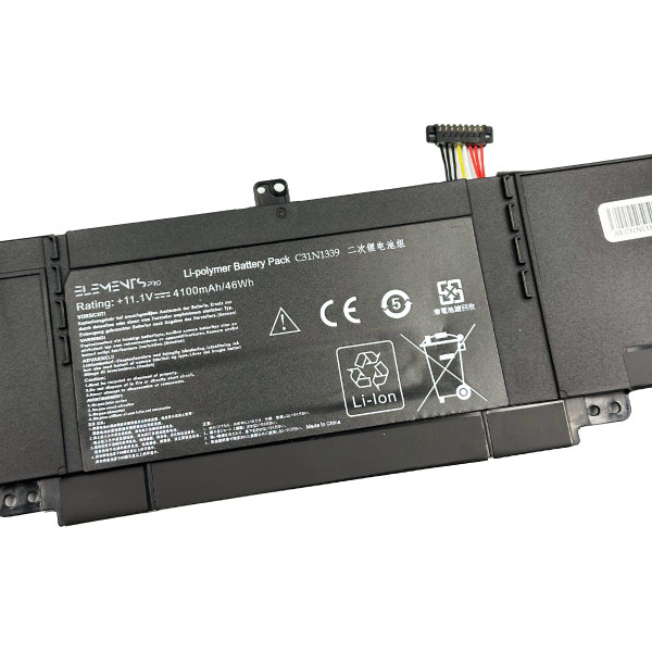 Батарея Elements PRO для Asus ZenBook U303L UX303LN Q302L Q302LA TP300L TP300LA TP300LJ 11.1V 4100 mAh 46Wh (C31N1339-3S1P-4100)