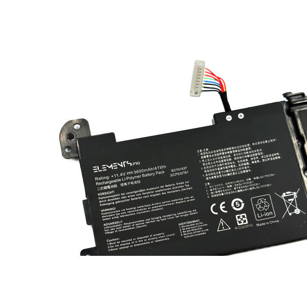 Батарея Elements PRO для Asus VivoBook 15 X510UA X510UN X510UQ X510UR S15 S510UA S510UQ S510UN S510UR 11.4V 3600mAh (B31N1637-3S1P-3600)