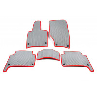 Килимки EVA (сірі) 2 ряди (5 килимків) для Ауді (Audi) Q7 2005-2015 рр (DD-eva746129)
