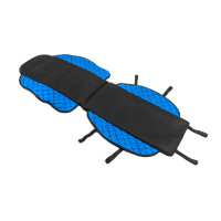 Накидка на сидіння ECO і тканина (1 шт, Синій з чорною ниткою-2025 тканина) (DD-eco-12-blue)