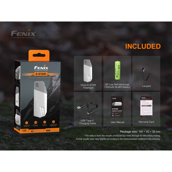 Ліхтар ручний з автономним живленням Fenix E-STAR