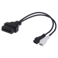 Перехідник OBD2(16‑pin) мама → VAG 2x2pin тато, 31 см, адаптер для VW/Audi/Skoda/Seat