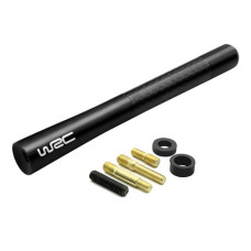 Автомобільна радіо FM антена 12см, універсальна, алюміній+карбон, комплект перехідників