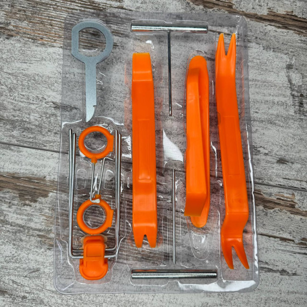 Набір знімачів пистонів, обшивки, панелей, магнітол 12шт, пластикові та металеві інструменти