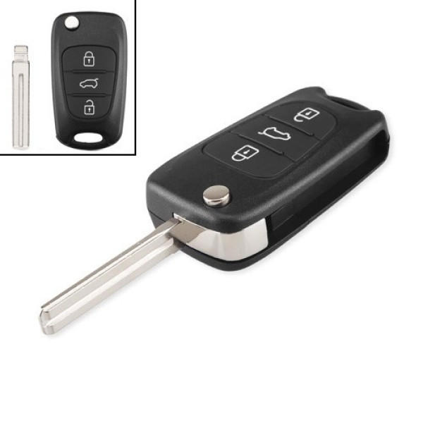 Викидний ключ корпус KIA K2 K5 TOY40 3 кнопки без чіпа та плати