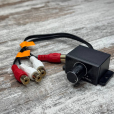 Виносний регулятор аудіо баса 2 RCA–2 RCA для підсилювача та автозвуку з монтажним комплектом