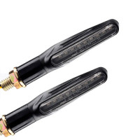 Поворотники динамічні LED для мотоцикла 12В, світлодіодні вказівники повороту з бігучим вогнем, пара жовті