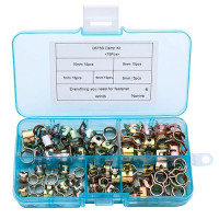 Хомут пружинний самозатискний для шлангів 6-10мм, набір 75шт у кейсі для автомобільних паливних систем