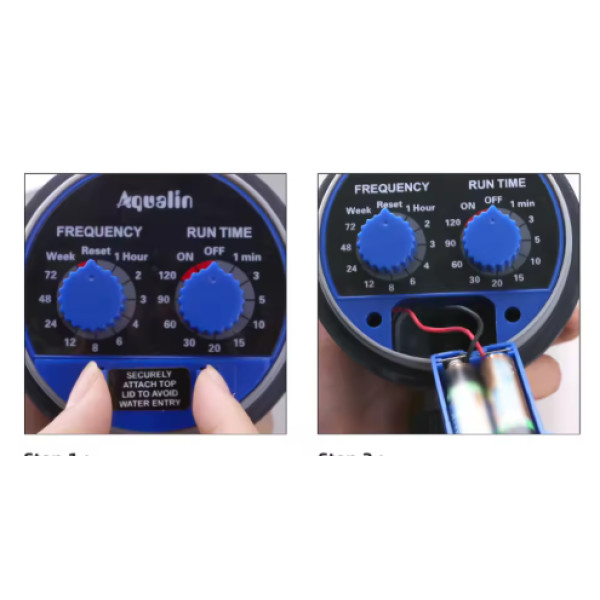 Таймер поливу Aqualin YL21025A з кульовим клапаном, під датчик дощу, автомат подачі води