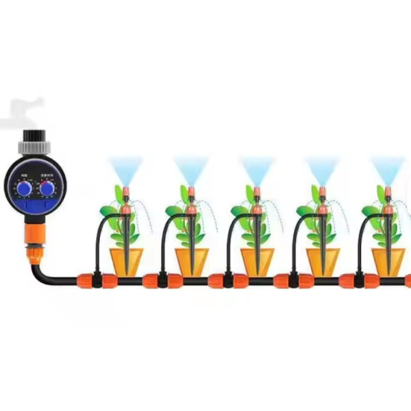 Таймер поливу Aqualin YL21025A з кульовим клапаном, під датчик дощу, автомат подачі води