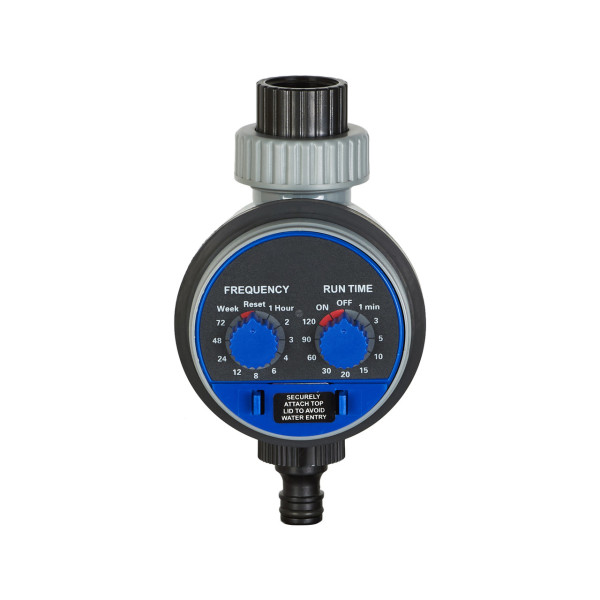 Таймер поливу Aqualin YL21025A з кульовим клапаном, під датчик дощу, автомат подачі води