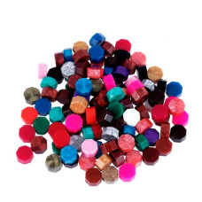 Сургуч для печатки: віск таблетки 8.5×5 мм, різнокольорові ~150 шт (50 г) для скрапбукінгу