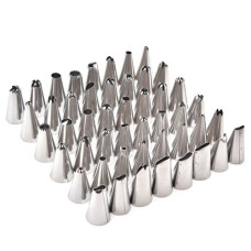 Набір кондитерських насадок 48 шт. для крему і тортів з нержавіючої сталі