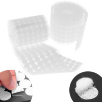 Круглі липучки застібки 15мм самоклеючі білі 1000 пар для рукоділля й творчості