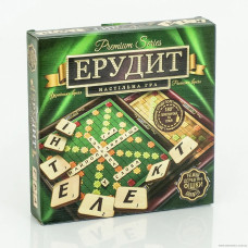 Настільна гра Ерудит 2в1 УКР+РУС, 110 дерев’яних фішок, Scrabble для всієї родини