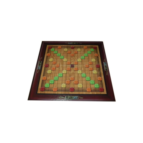 Настільна гра Ерудит 2в1 УКР+РУС, 110 дерев’яних фішок, Scrabble для всієї родини