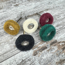 Набір полірувальних кругів Ø25 мм для дремеля та гравера: абразивні 20 шт і повстяні 5 шт