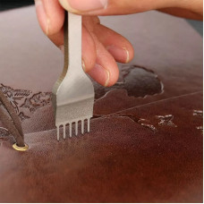 Набір пробійників 4шт ромбовидних рядкових для шкіри 1+2+4+6, крок 4мм