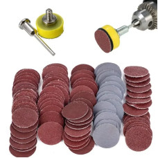 Набір шліфувальних кругів 100 шт + диск 25 мм, абразивність 100–3000 грит, для дерева, металу та пластику