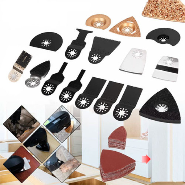 Набір насадок для реноватора 66 шт, пилки, шліфування, скребки, диски, універсальний комплект