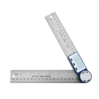 Електронний транспортир-кутомір з лінійкою 200 мм, малка цифрова для замірів кутів