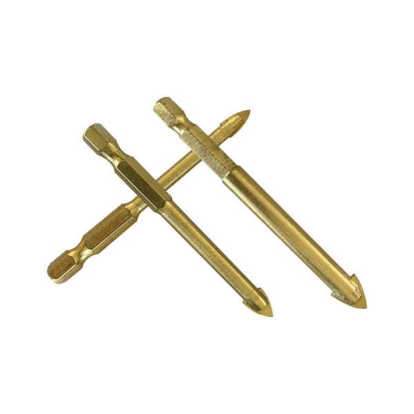 Набір коп’євидних свердел по склу та плитці 5 шт, 3–10 мм, карбід вольфраму, титанове покриття