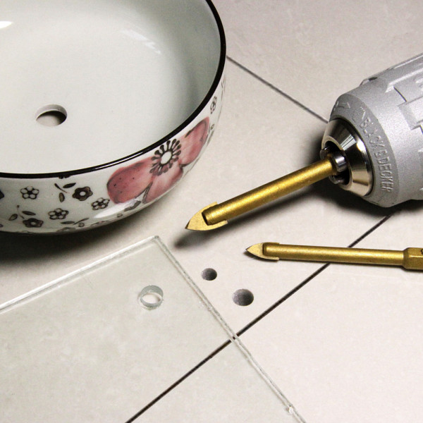 Набір коп’євидних свердел по склу та плитці 5 шт, 3–10 мм, карбід вольфраму, титанове покриття