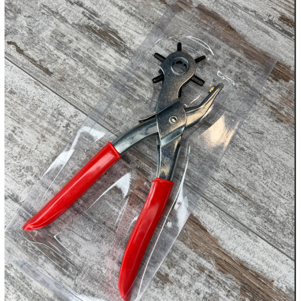 Дирокол револьверний для шкіри, тканини та картону, 6 насадок 2–4.5 мм