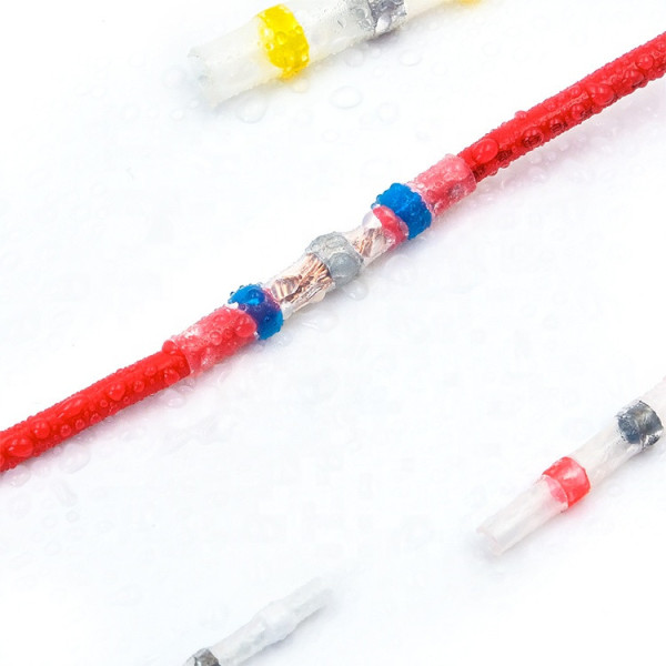 Термоусадочна гільза 250шт, термоусадка з олов’яним припоєм, набір для пайки та проводки