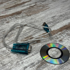 Кабель-перехідник USB на RS232 DB9 COM CH340, 0.8 м для підключення старих пристроїв і промислової техніки