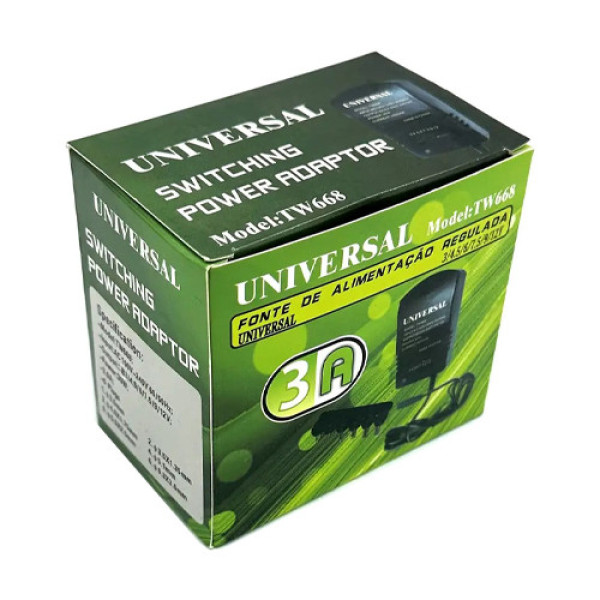 Блок живлення універсальний TW668, 3–12В, 30Вт, із 6 змінними штекерами, адаптер для зарядки