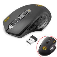 Бездротова ігрова миша iMice G-1800, тиха робота, 2000DPI, чорна, USB адаптер