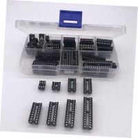 Набір панельок SCS/SCL для мікросхем DIP, 66 шт, крок 2 мм, пластиковий кейс для радіомонтажу