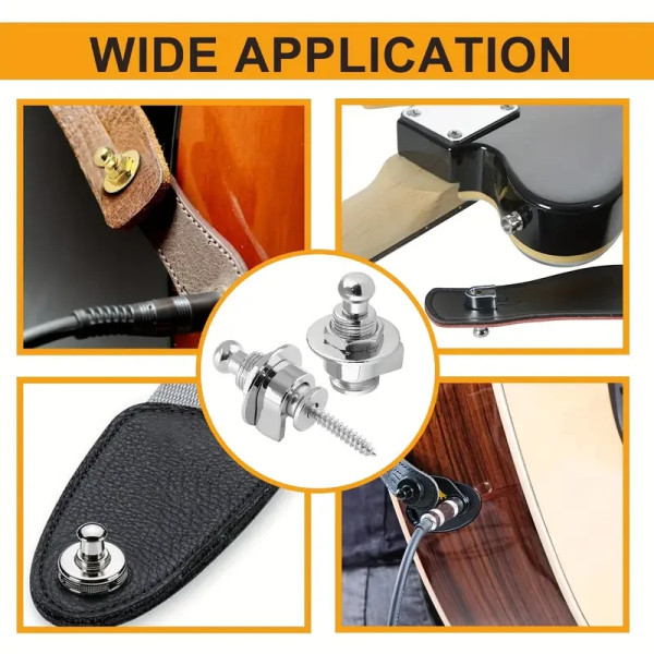 Кріпильні замки-стреплоки для гітарного ременя, комплект 2 шт для надійної фіксації