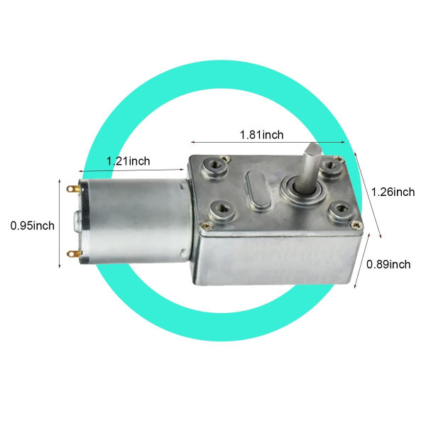 Мотор-редуктор черв’ячний JGY-370 12 В 200 об/хв, двигун постійного струму з редуктором