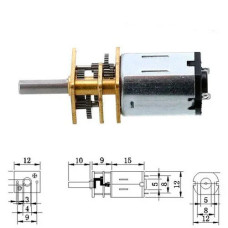 Мотор-редуктор мікро моторчик 12GAN20 12В 100 об/хв електродвигун для роботів моделей