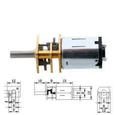 Мікро мотор-редуктор 12GAN20, 12 В, 200 об/хв