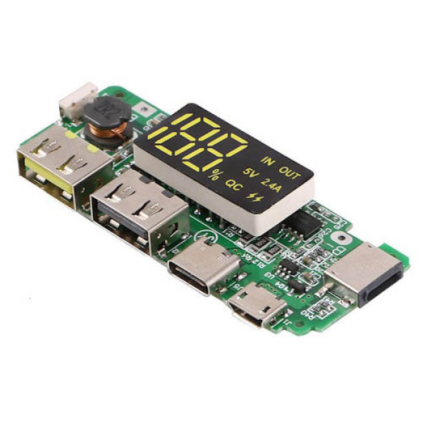 Функціональна плата-контролер зарядки H961-U v6 Li-ion батарей 18650 для Power Bank ЖК 2xUSB H961-U 6.1