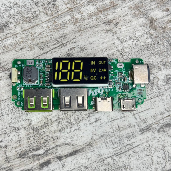 Функціональна плата-контролер зарядки H961-U v6 Li-ion батарей 18650 для Power Bank ЖК 2xUSB H961-U 6.1