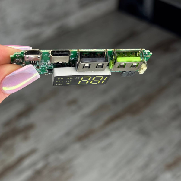 Функціональна плата-контролер зарядки H961-U v6 Li-ion батарей 18650 для Power Bank ЖК 2xUSB H961-U 6.1