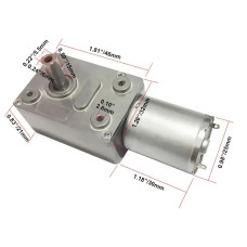 Мотор-редуктор JGY-370 12В 6 об/хв — черв’ячний двигун із високим крутним моментом для DIY проєктів та робототехніки