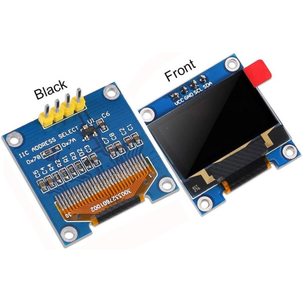 Дисплей OLED SSD1306 I2C 4pin 0.96" 128x64 графічний для Arduino синьо-жовтий
