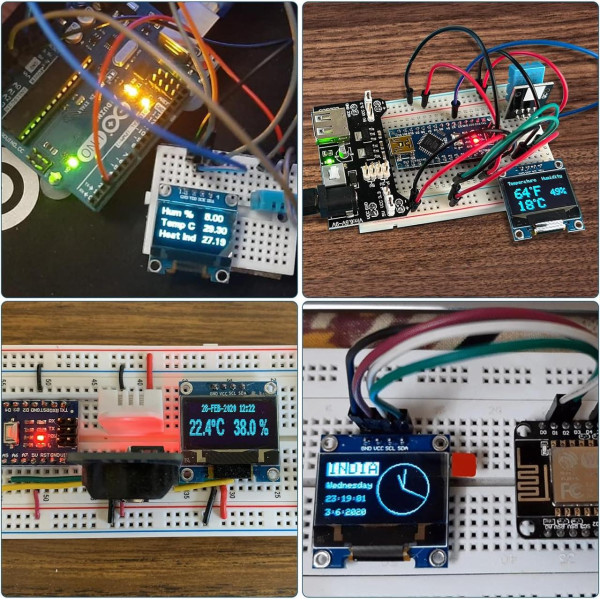 Дисплей OLED SSD1306 I2C 4pin 0.96" 128x64 графічний для Arduino синьо-жовтий