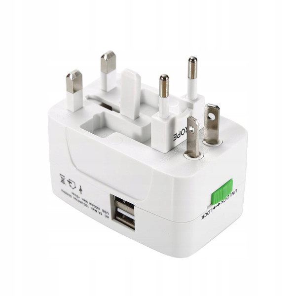 Туристичний універсальний мережевий перехідник адаптер розеток і вилок EU UK US AU