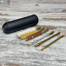 Компактний набір для чищення зброї 9 мм (.38), йоржики та насадки у кейсі для пістолетів і револьверів