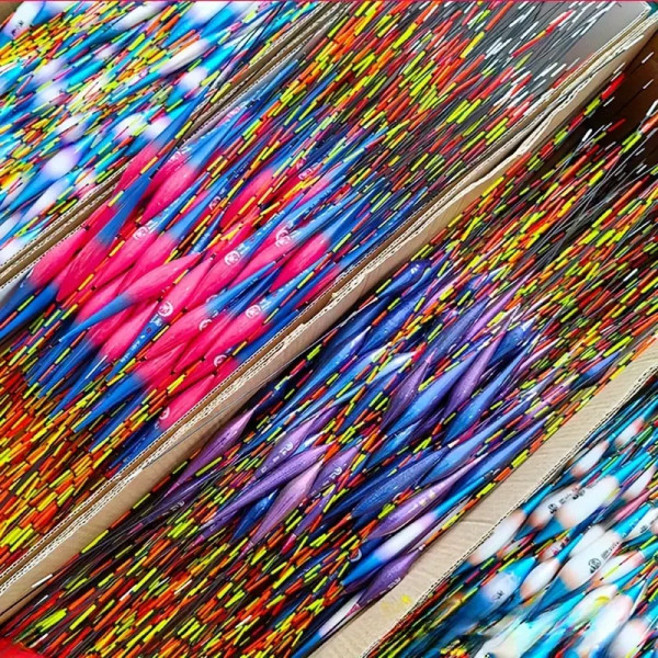 Набір поплавків зі світлодіодами 3 шт, нічна риболовля, батарейки CR425 у комплекті, тубуси