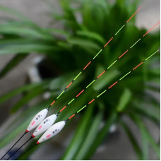 Набір поплавків зі світлодіодами 3 шт, нічна риболовля, батарейки CR425 у комплекті, тубуси