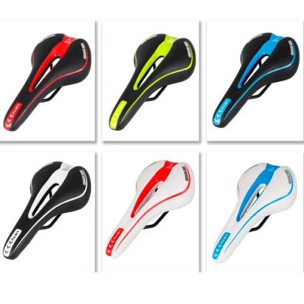 Спортивне велосипедне сідло з гелевим наповнювачем та вирізом, шкірозамінник, 280×135 мм