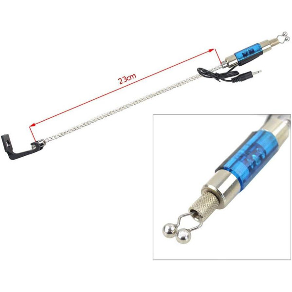 Набір Hirisi для риболовлі — 3 електронні сигналізатори клювання та 3 свінгери на ланцюжку в кейсі