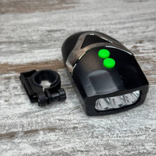 Ліхтар та сигнал 2в1 для велосипеда, яскраве світло та гучний дзвінок-гудок на кермо, універсальна установка на кермо